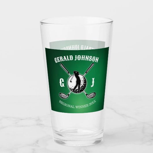 Verre Conception de monogramme de golf sur mesure (Devant)