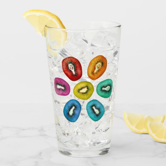 Verre Conception de Motif Kiwi Multicolor (Devant glace)