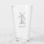 Verre Conception de moulin à vent hollandais (Dos)