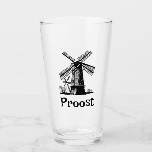 Verre Conception de moulin à vent hollandais (Devant)