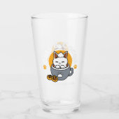 Verre Conception de Mug de vacances avec Cosy Cat et Paw (Dos)