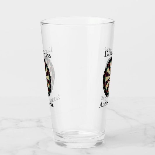 Verre Conception de notation drôle aux fléchettes, (Droite)