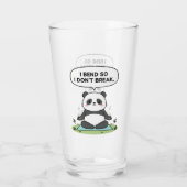 Verre conception de panda « Je me plie pour ne pas me ca (Dos)