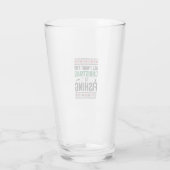 Verre Conception de pull moche de pêche à Noël (Dos)