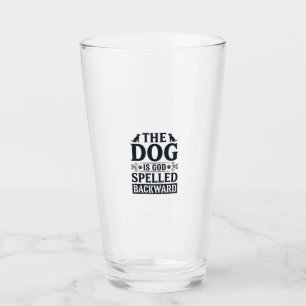 Verre Conception de t-shirt vintage Dog Is God écrit à l