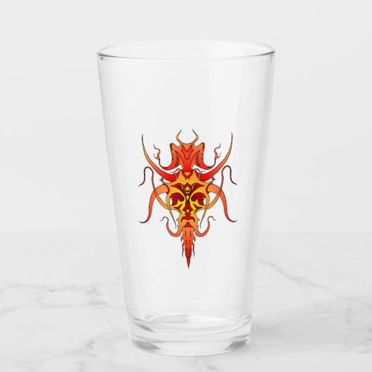 Verre Conception de tatouage tribal démoniaque (Devant)