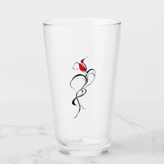 Verre Conception de tatouage Tribal Rose Rouge (Devant)