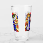 Verre Conception de vitrail avec figure religieuse. (Gauche)