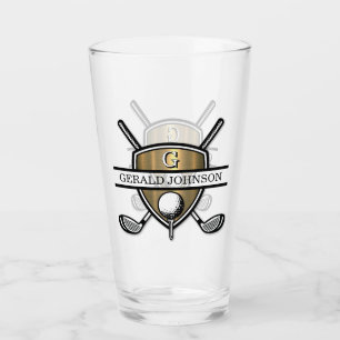 Verre Conception élégante de monogramme de golf personna