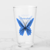 Verre Conception Papillon Bleu (Devant)