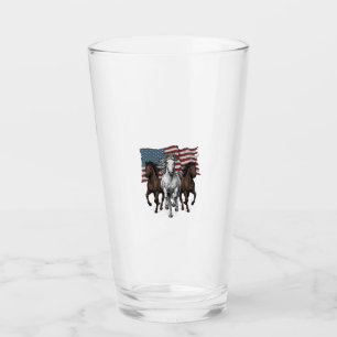 Verre Conception vectorielle de chevaux courant patrioti