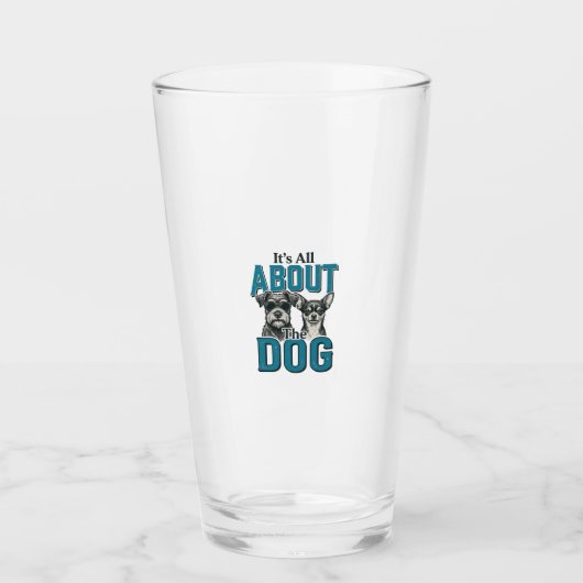 Verre Conception vectorielle de citation d'amant de chie (Devant)