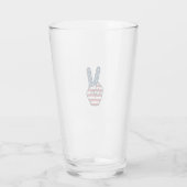 Verre Conception vectorielle de main de signe de paix pa (Dos)