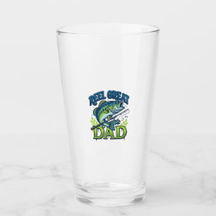 Verre Conception vectorielle vintage de pêche à la basse