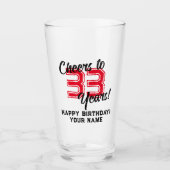 Verre Concours jusqu'à 33 ans cool Anniversaire cadeau d (Devant)