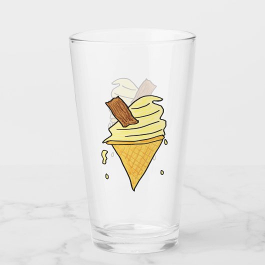 Verre Cône de crème glacée (Devant)