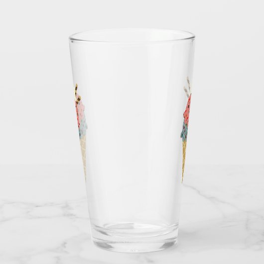 Verre Cône de glace moderne du milieu du siècle (Droite)