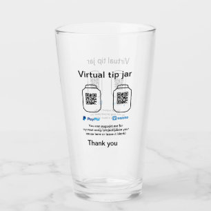 Verre Conseil virtuel jar q r code argent don PayPal ven