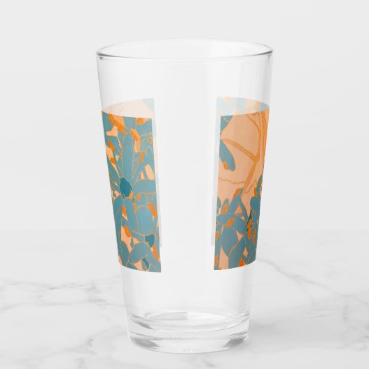 Verre Contemporary Leaf Design in Peach (Droite)