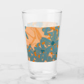 Verre Contemporary Leaf Design in Peach (Devant)