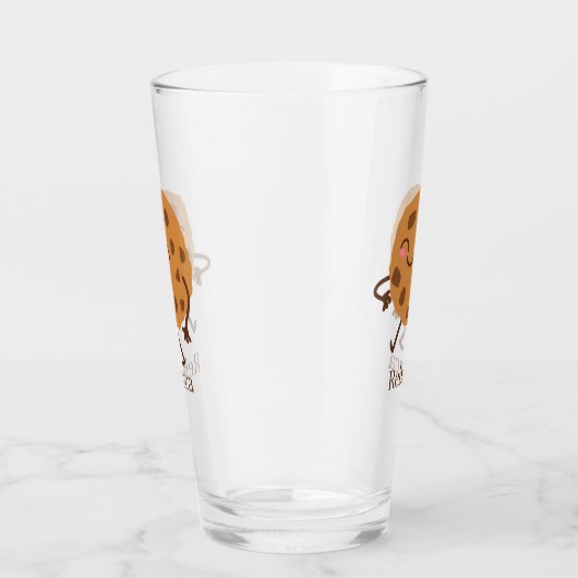 Verre cookies mignons et lait ajouter nom (Droite)