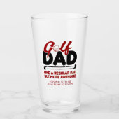 Verre Cool branché "GOLF DAD" pinte de typographie rouge (Devant)