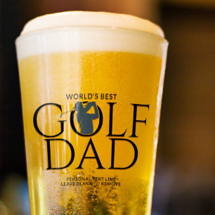 Verre Cool branché "WORLD'S Best GOLF DAD" Navy Blue Pin