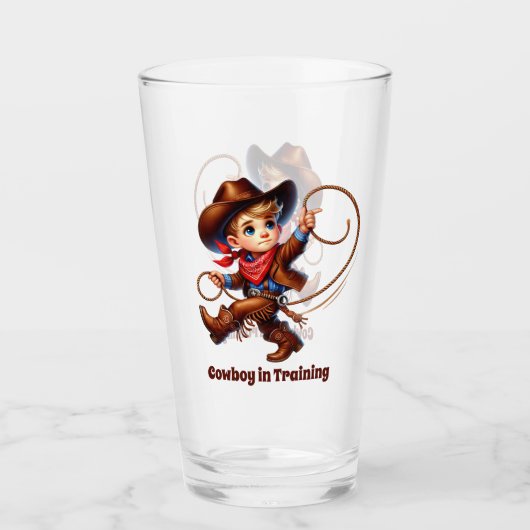 Verre Cool Cowboy entraînement ajouter du texte (Devant)