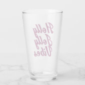 Verre Cool Funny Stylo moderne Joyeux Noël bière (Dos)