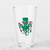 Verre Cool Leprechaun Octopus and Beer St. Patrick's Day (Devant)