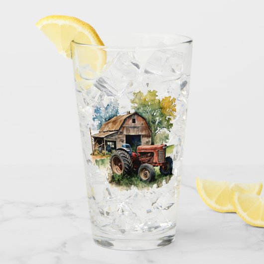 Verre Cool Pays tracteur ajouter du texte (Devant glace)