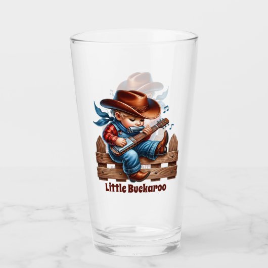 Verre Cool petit buckaroo ajouter texte cowboy garçons (Devant)