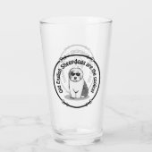 Verre Cool Vieux Chien à mouton anglais (Grey 1) Mignonn (Dos)