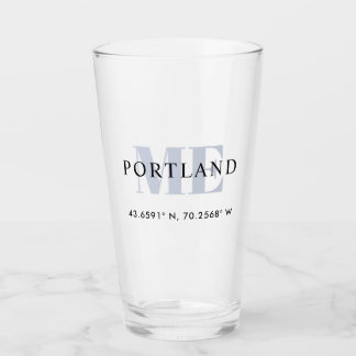 Verre Coordonnées de la ville vintage de latitude rustiq