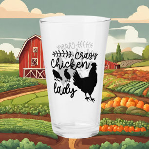 Verre Coq de pays dame poule folle