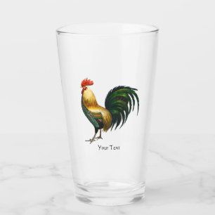 Verre Coq pays classique élégant oiseau traditionnel