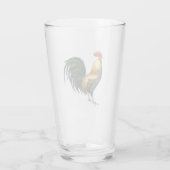 Verre Coq pays classique élégant oiseau traditionnel (Dos)