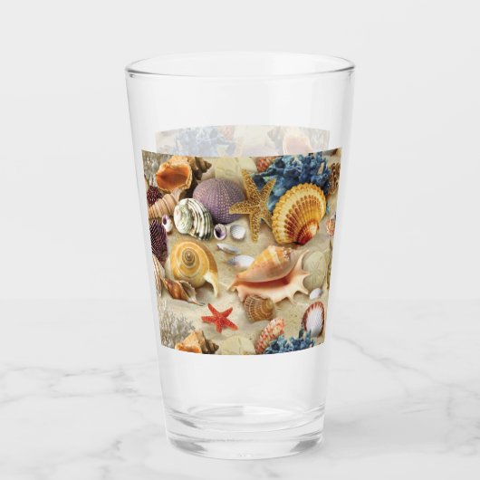 Verre Coques de mer sur la plage (Devant)