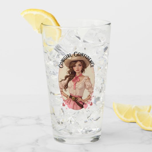 Verre Coquette Cowgirl Western Mode Portrait (Devant glace)