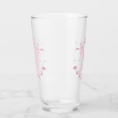 Verre Coquette rose Bow Monogramme personnalisé Barre à  (Gauche)
