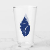 Verre Coquillage bleu Spiral (Devant)