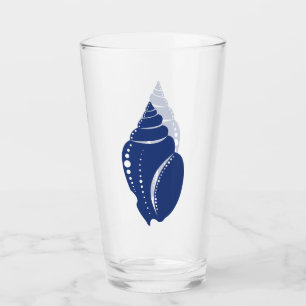 Verre Coquillage bleu Spiral