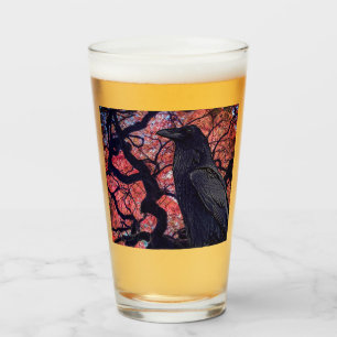 Verre Corbeau noir et érable japonais noueux