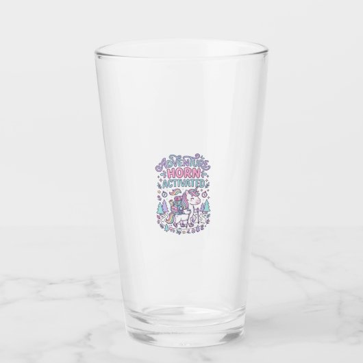 Verre Corne d'Aventure de Licorne Activée Graphique Past (Devant)