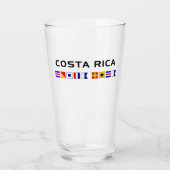 Verre Costa Rica Nautical Maritime Flags (Devant)