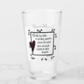 Verre Côté par côté, We Are Friends poème, croquer noir (Dos)