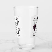 Verre Côté par côté, We Are Friends poème, croquer noir (Gauche)