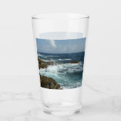 Verre Côte rocheuse d'Aruba et océan bleu (Dos)