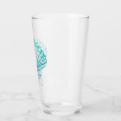 Verre coteau turquoise couleur bleu mermaid (Gauche)