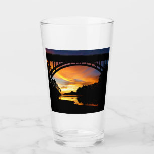Verre Coucher de soleil côtier Orange Californie sous le